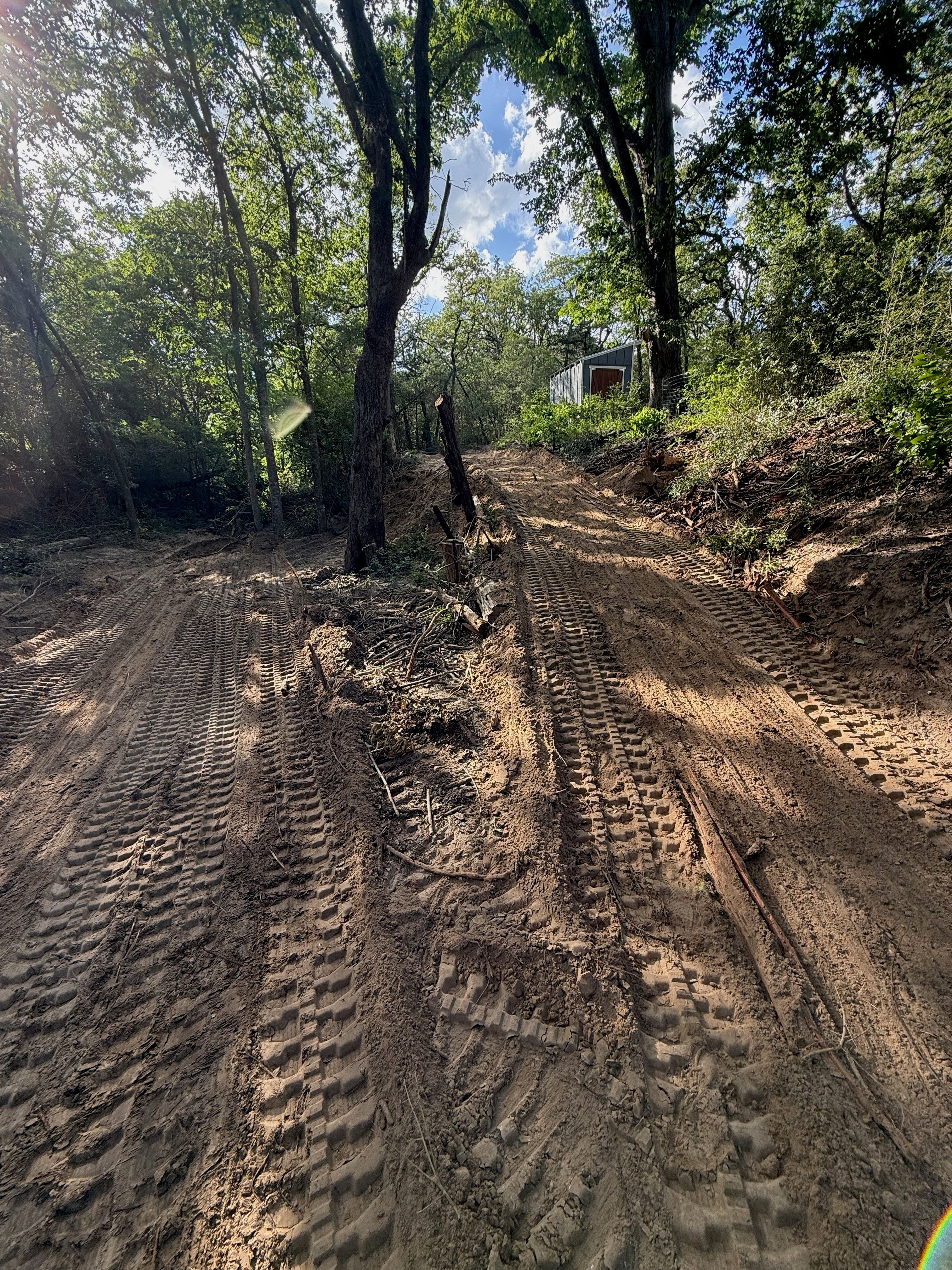 Newly constructed hardscape